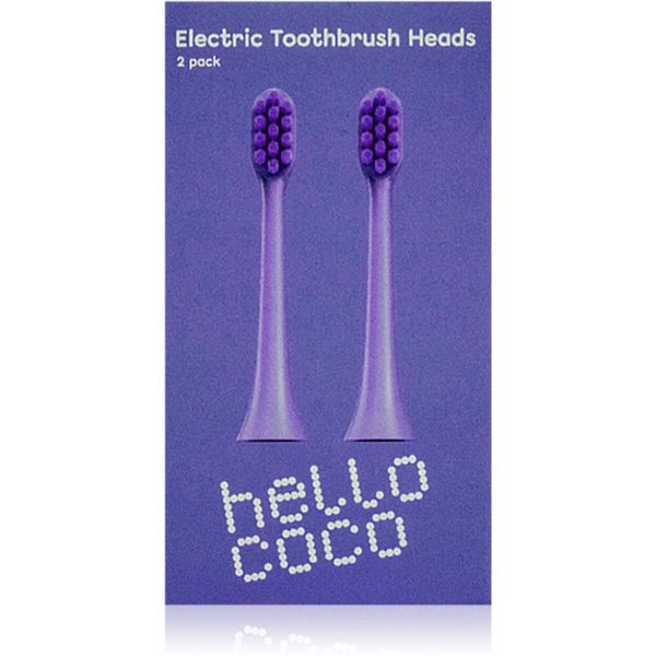 Hello Coco Hello Coco Electric Toothbrush Heads Purple zamjenske glave za zubnu četkicu 2 kom