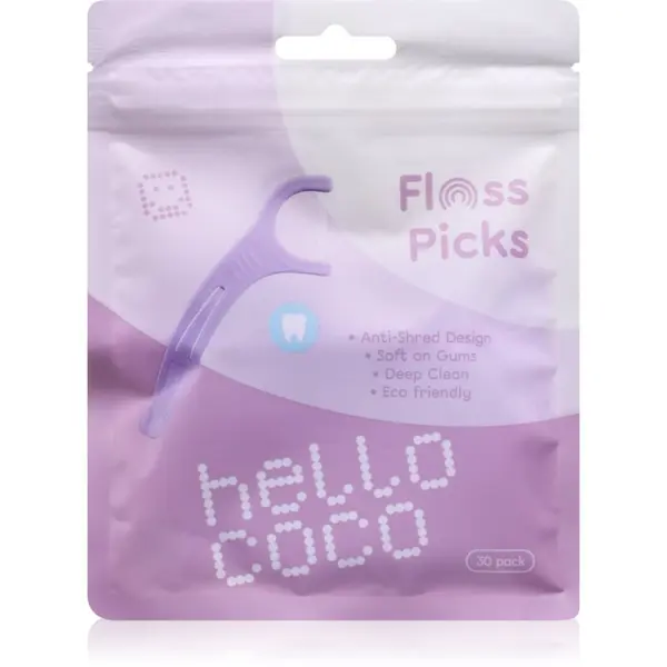 Hello Coco hello coco Floss Picks zubne čačkalice s koncem 30 kom