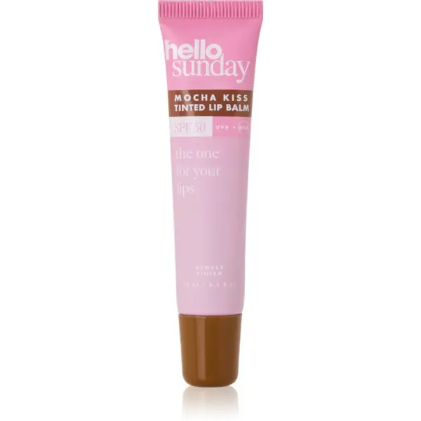 hello sunday hello sunday the one for your lips tinted lip balm balzam za toniranje za usne SPF 50 nijansa Mocha Kiss 15 ml
