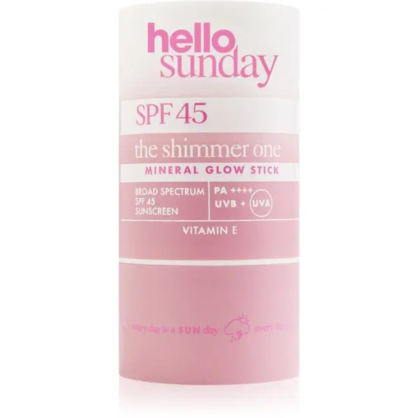 hello sunday hello sunday the shimmer one mineral glow stick mineralni zaštitni stick za osjetljiva mjesta SPF 45 20 g
