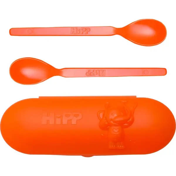 Hipp Hipp Spoons Set set pribora za jelo za putovanje Orange