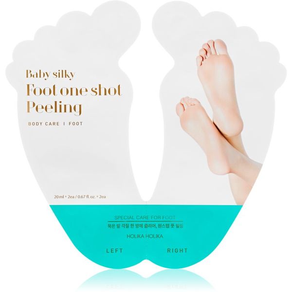 Holika Holika Holika Holika Baby Silky Foot eksfolijacijska maska za ispucala stopala + čarape 2 x 20 ml