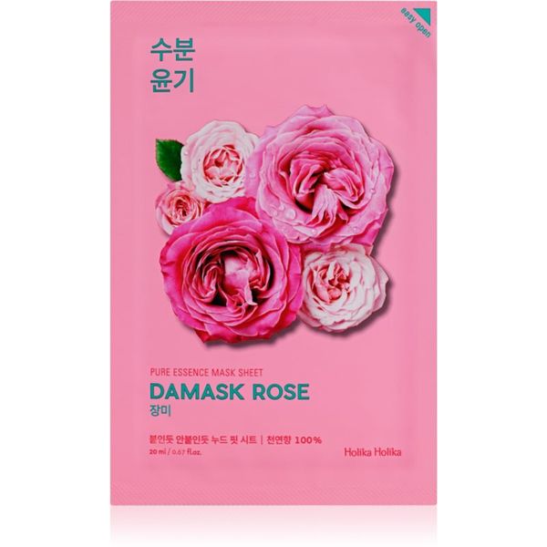 Holika Holika Holika Holika Pure Essence Damask Rose Sheet maska s hidratacijskim i revitalizirajućim učinkom 20 ml