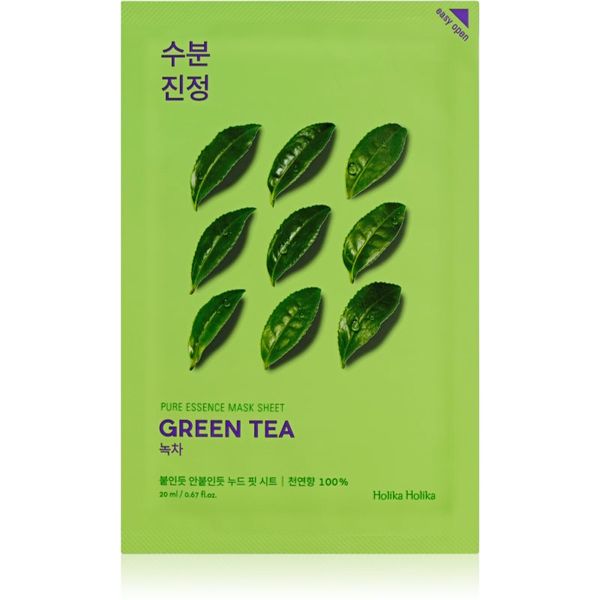 Holika Holika Holika Holika Pure Essence Green Tea njegujuća sheet maska za osjetljivu i crvenu kožu lica 23 ml