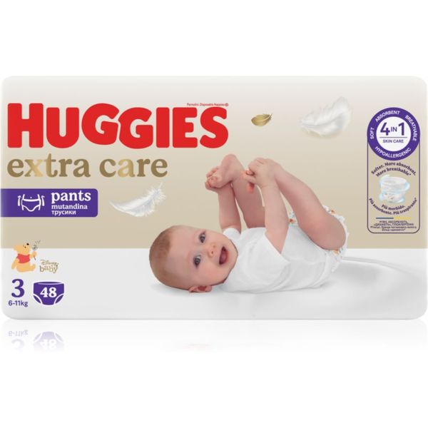 Huggies Huggies Extra Care Pants Size 3 jednokratne pelene-gaćice 6 - 11 kg 48 kom