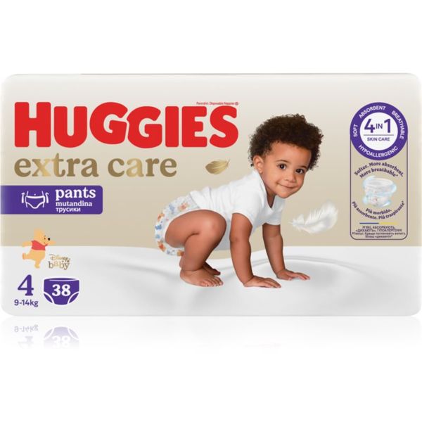 Huggies Huggies Extra Care Pants Size 4 jednokratne pelene-gaćice 9 - 14 kg 38 kom