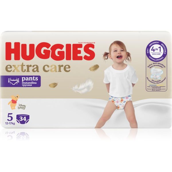 Huggies Huggies Extra Care Pants Size 5 jednokratne pelene-gaćice 12 - 17 kg 34 kom