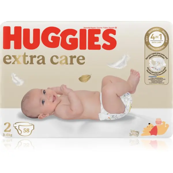 Huggies Huggies Extra Care Size 2 jednokratne pelene 3-6 kg 58 kom