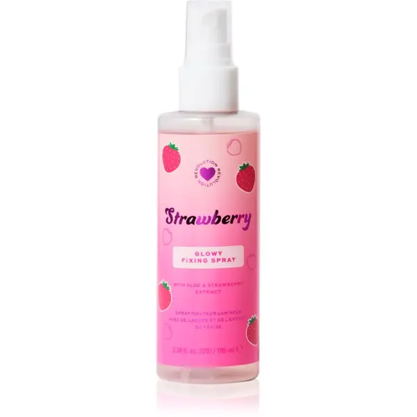 I Heart Revolution I Heart Revolution Strawberry Glow Fixing Spray posvjetljujući sprej za učvršćivanje nijansa Strawberry 100 ml