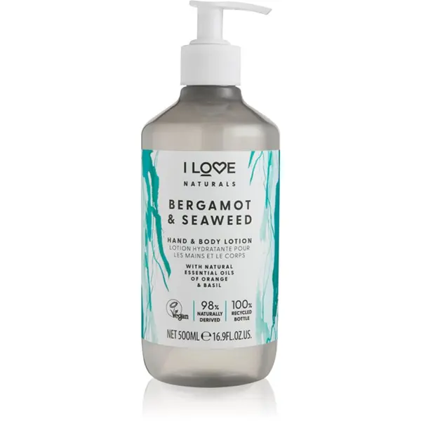I Love I Love Naturals Bergamot & Seaweed mlijeko za ruke i tijelo 500 ml