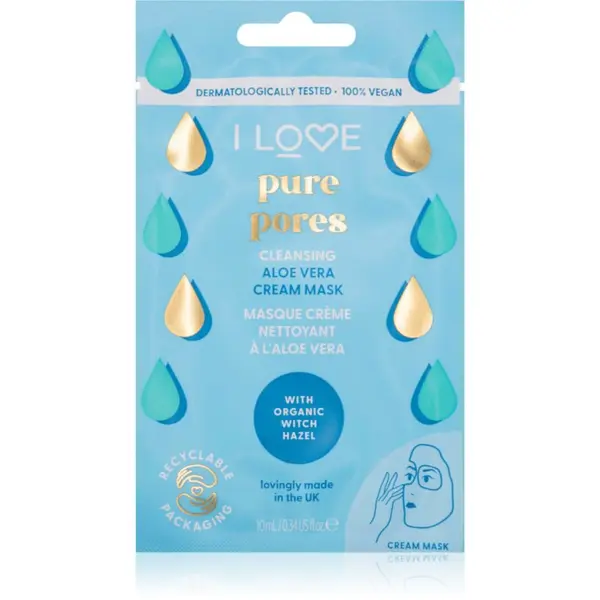 I Love I Love Pure Pores hidratantna kremasta maska 10 ml