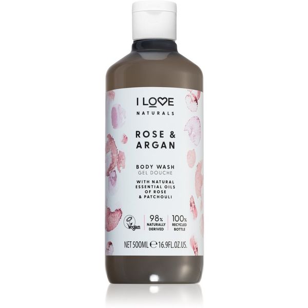 I love... I love... Naturals Rose & Argan opojni gel za tuširanje s mirisom ruže 500 ml