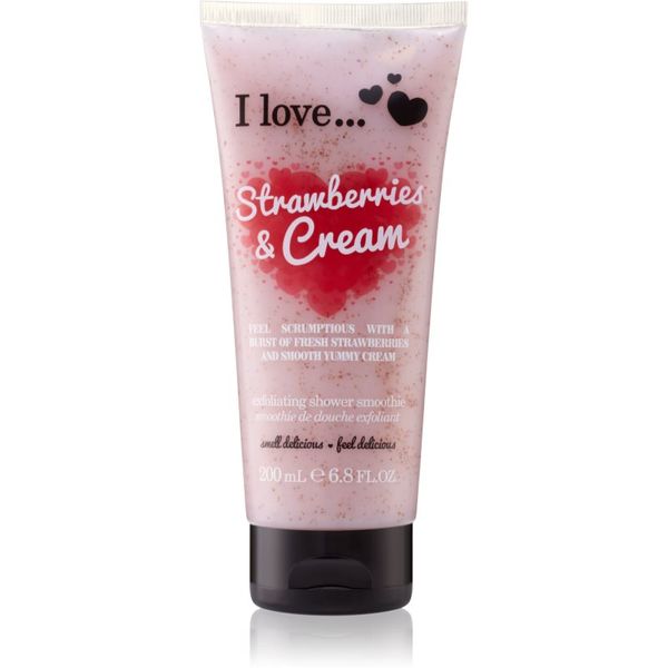 I love... I love... Strawberries & Cream piling za tuširanje 200 ml