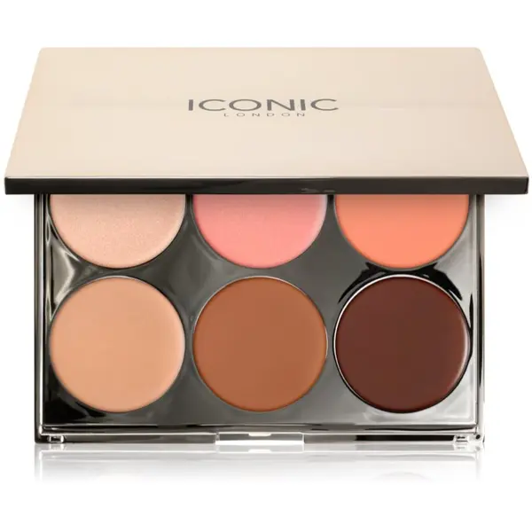 ICONIC London ICONIC London Multi-Use Cream Blush Bronze and Highlight Palette multifunkcionalna paleta za lice 6x3.2 g