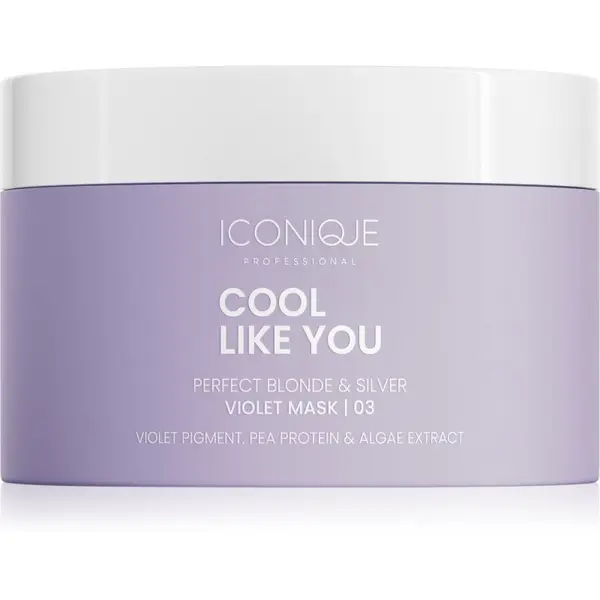 ICONIQUE Professional ICONIQUE Professional COOL LIKE YOU Perfect Blonde & Silver Violet maska za kosu neutralizirajući žuti tonovi 200 ml
