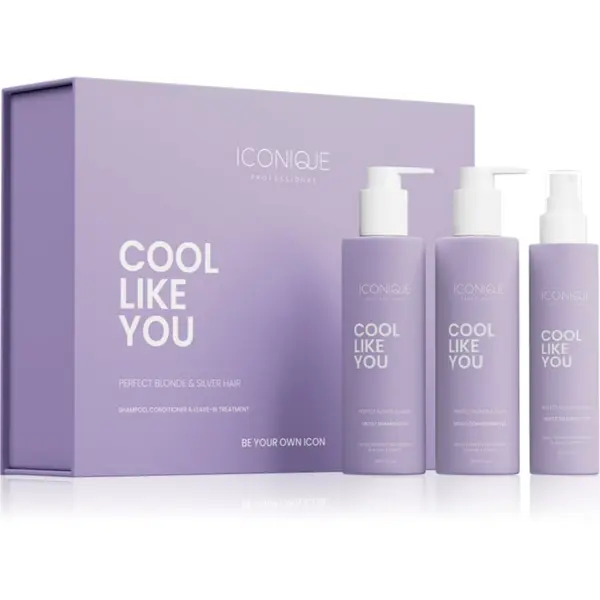ICONIQUE Professional ICONIQUE Professional COOL LIKE YOU Perfect Blonde & Silver Violet Set set neutralizirajući žuti tonovi