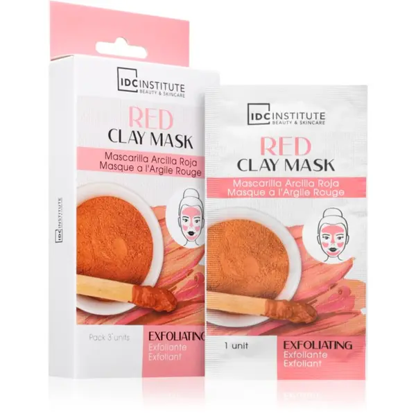 IDC INSTITUTE IDC Institute Red Clay Mask eksfolijacijska maska 3x8 g
