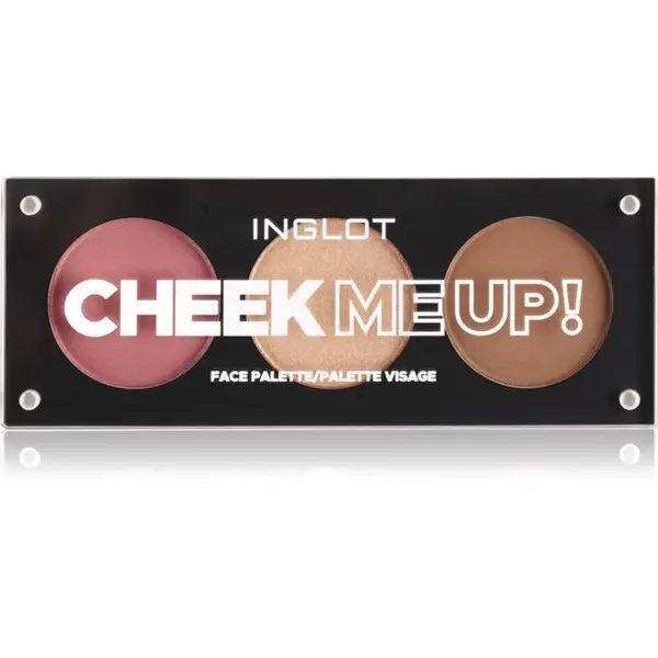 Inglot Inglot Face Palette highlighter, bronzer i rumenilo nijansa Cheek Me Up! 7.2 g