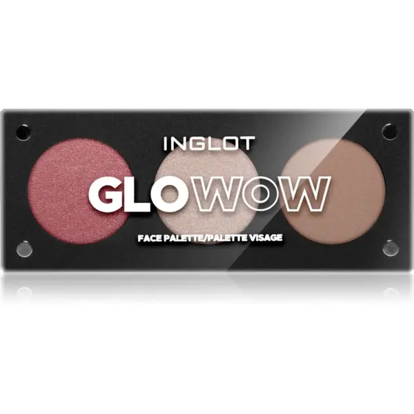 Inglot Inglot Face Palette highlighter, bronzer i rumenilo nijansa GLOWOW 7.2 g