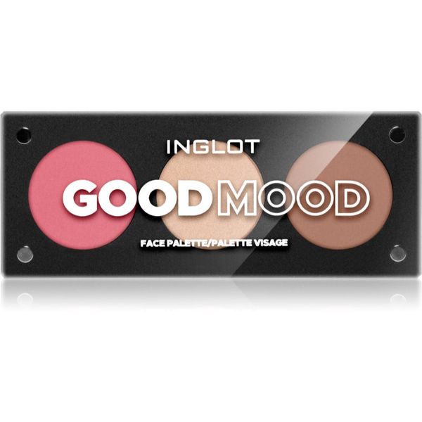 Inglot Inglot Face Palette highlighter, bronzer i rumenilo nijansa Good Mood 7 g