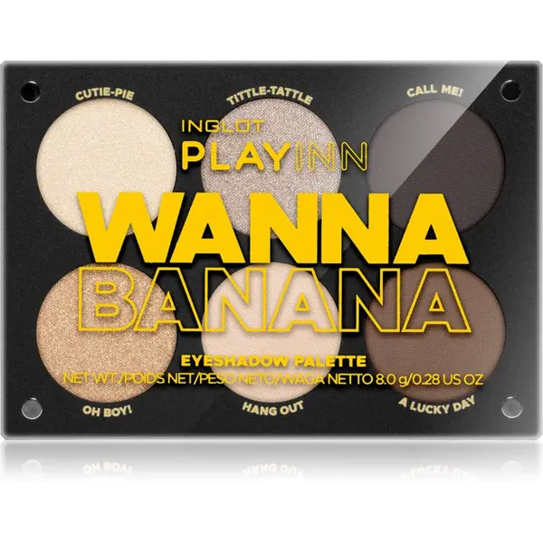Inglot Inglot PlayInn Eyeshadow Palette paleta sjenila za oči nijansa Wanna Banana 8 g