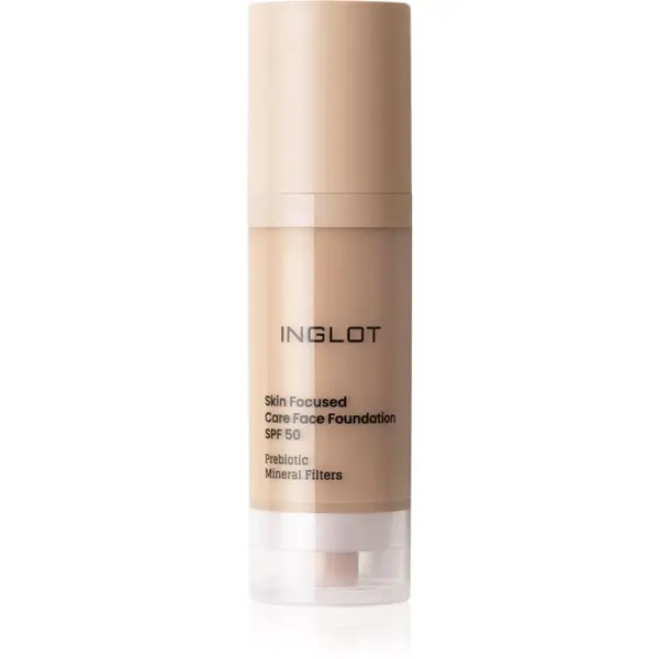 Inglot Inglot Skin Focused Care Face Foundation SPF 50 puder s visokim prekrivanjem SPF 50 nijansa 306 Medium Beige 30 ml