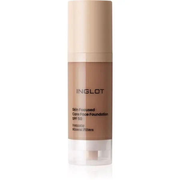 Inglot Inglot Skin Focused Care Face Foundation SPF 50 puder s visokim prekrivanjem SPF 50 nijansa Deep Amber 30 ml