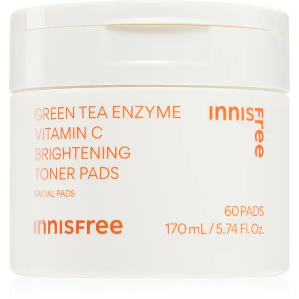 innisfree innisfree Green Tea Vitamin C Brightening Toner Pads blazinice natopljene tonerom za sjaj i hidrataciju 60 kom
