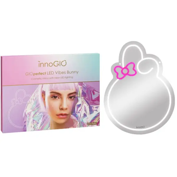 innoGIO innoGIO Vibes Bunny GIO-759BN kozmetičko ogledalce s LED pozadinskim osvjetljenjem 30 cm x 40cm x 1cm 1 kom