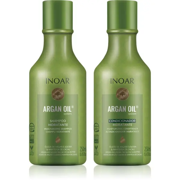INOAR INOAR Argan Oil System set za sjaj i hidrataciju 2x250 ml