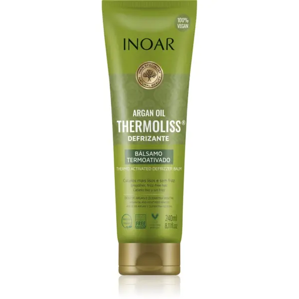 INOAR INOAR Argan Oil System Thermoliss balzam za zaglađivanje za kosu s toplinskom zaštitom 240 ml