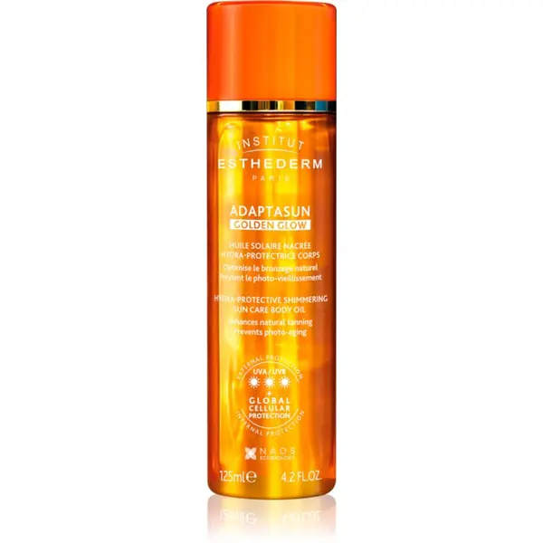 Institut Esthederm Institut Esthederm Adaptasun Golden Glow svjetlucavo ulje s visokom UV zaštitom 125 ml