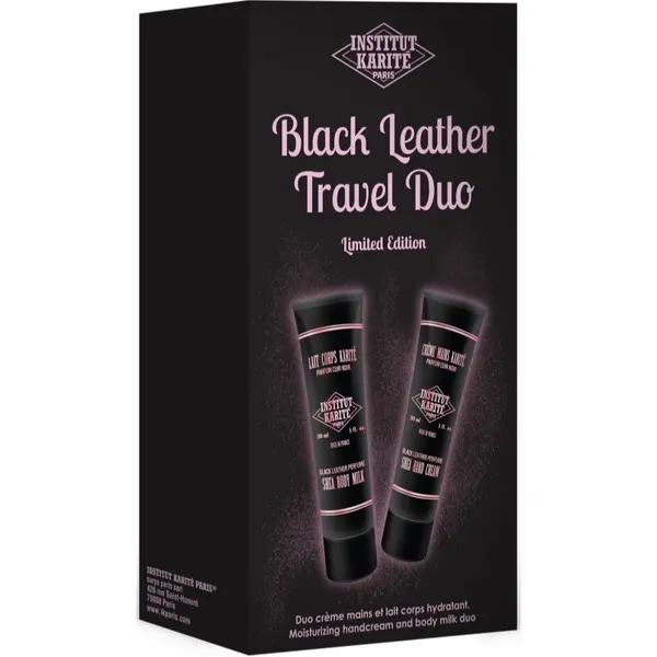 Institut Karité Paris Institut Karité Paris Black Leather Travel Duo putni set za ruke i tijelo