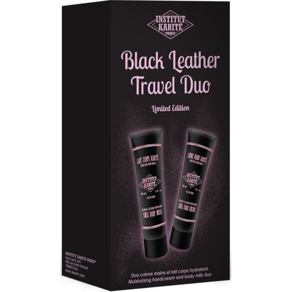 Institut Karité Paris Institut Karité Paris Black Leather Travel Duo putni set za ruke i tijelo