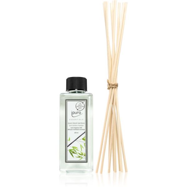 ipuro ipuro Essentials Black Bamboo punjenje za aroma difuzer + zamjenski štapići za aroma difuzor 200 ml