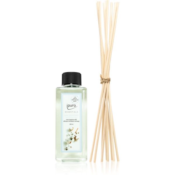 ipuro ipuro Essentials Cotton Fields punjenje za aroma difuzer + zamjenski štapići za aroma difuzor 200 ml