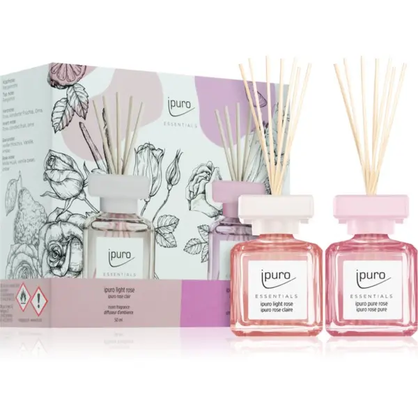 ipuro ipuro Essentials Light & Pure Rose poklon set 2x50 ml