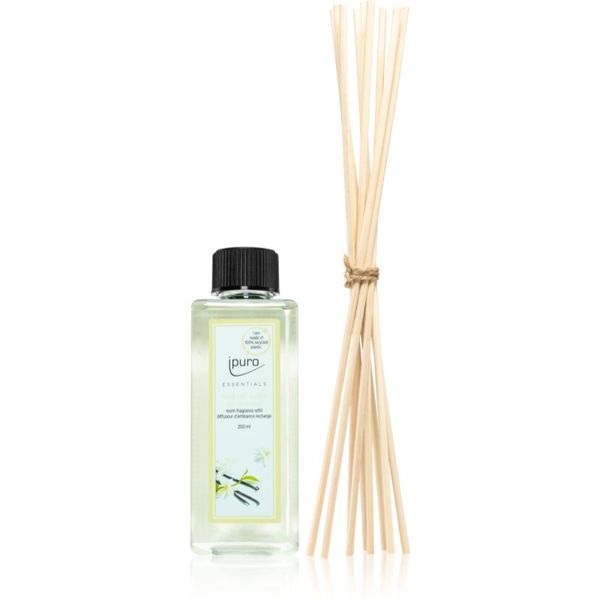 ipuro ipuro Essentials Soft Vanilla punjenje za aroma difuzer + zamjenski štapići za aroma difuzor 200 ml