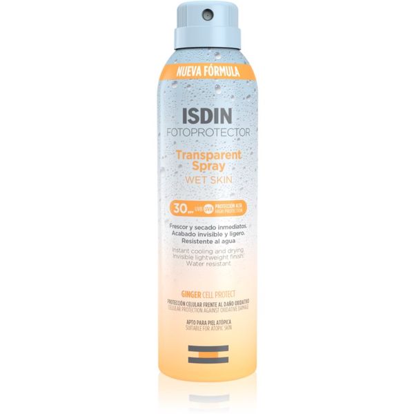 ISDIN ISDIN Transparent Spray Wet Skin prozirni sprej za sunčanje SPF 30 250 ml