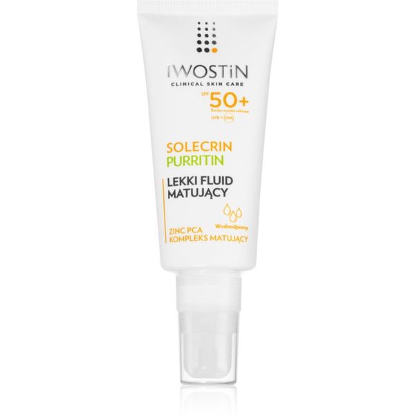 Iwostin Iwostin Solecrin matirajući fluid za masno lice sklono aknama SPF 50+ 40 ml
