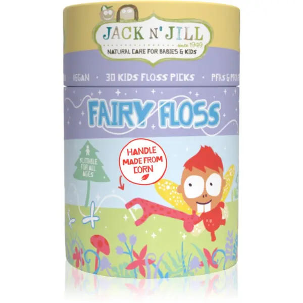 Jack N’ Jill Jack N’ Jill Fairy Floss zubne čačkalice s koncem za djecu 30 kom