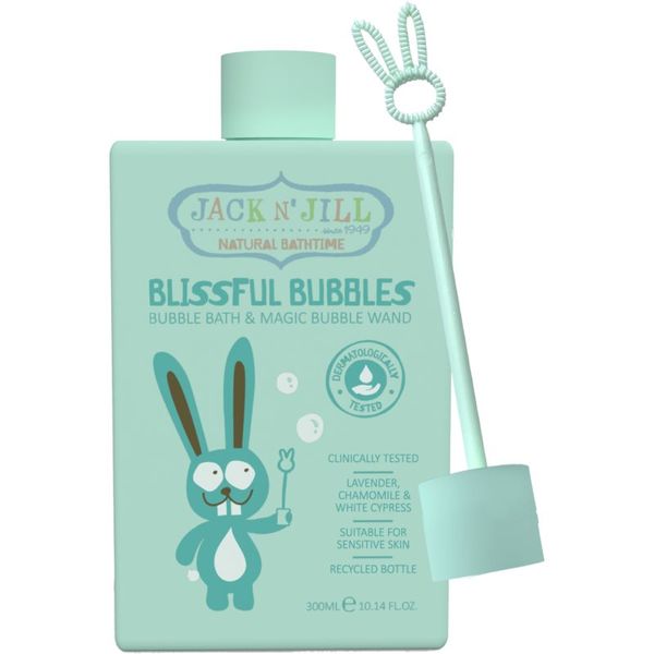 Jack N’ Jill Jack N’ Jill Natural Bathtime Blissful Bubbles pjena za kupanje s puhalicom za mjehuriće od sapunice 300 ml