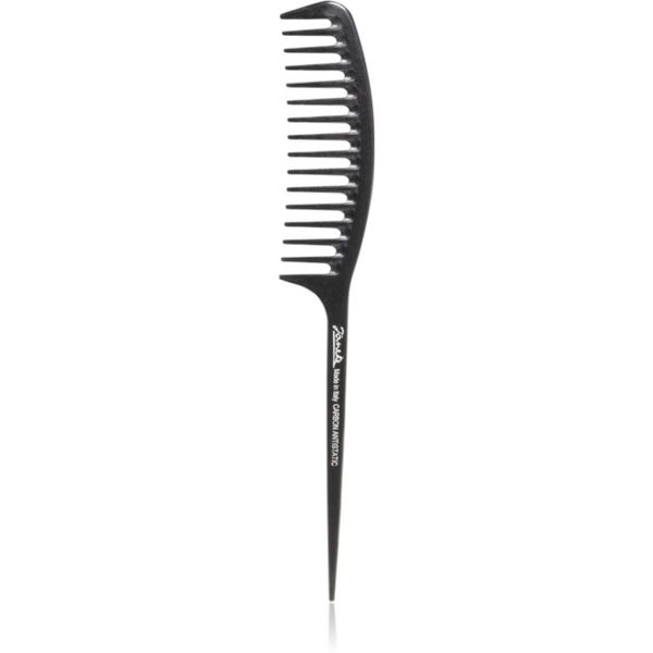 Janeke Janeke Carbon Fibre Fashion Comb with a long tail and wavy frame češalj za kosu 21,5 x 3 cm
