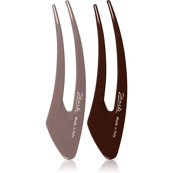 Janeke Janeke Hair Clip ukosnice za kosu Brown 2x12,5 cm