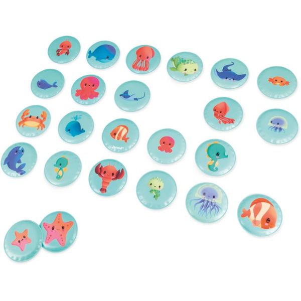 Janod Janod Bath Memory Memory za u kadu Sea Animals 2 y+ 24 kom