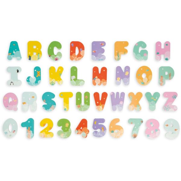 Janod Janod Bath Toy Letters & Numbers igračka za vodu 2 y+ 36 kom