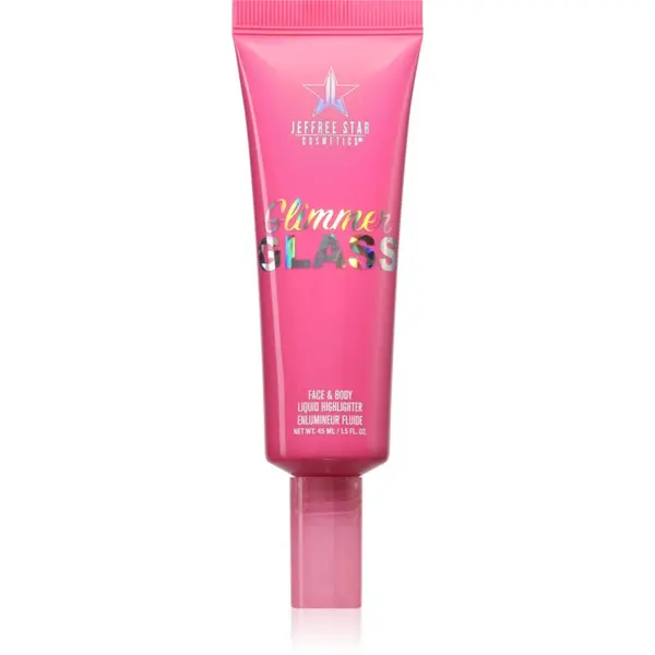 Jeffree Star Cosmetics Jeffree Star Cosmetics Glimmer Glass Face & Body Highlighter tekući highlighter za tijelo i lice nijansa Glistening Gold 45 ml
