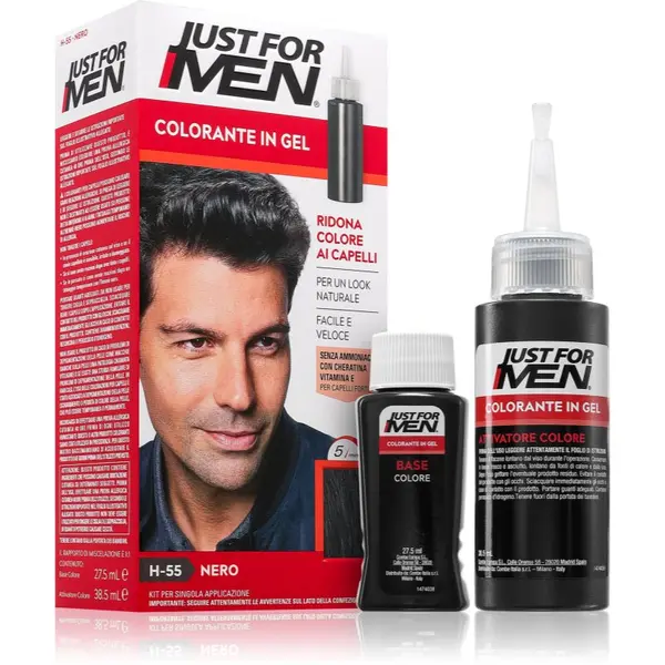 Just for Men Just for Men Color Kit boja za toniranje kose za muškarce nijansa H-55 Real Black 1 kom