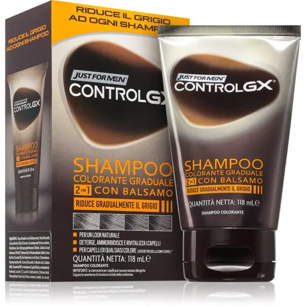 Just for Men Just for Men Control GX Shampoo šampon i regenerator za sijedu kosu za muškarce 118 ml