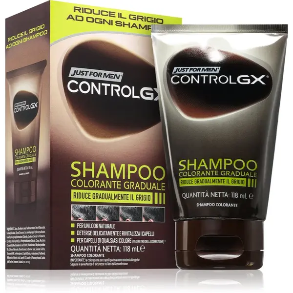 Just for Men Just for Men Control GX Shampoo šampon i regenerator za sijedu kosu za muškarce 118 ml